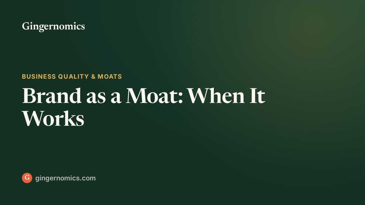 Brand as a Moat: When It Works