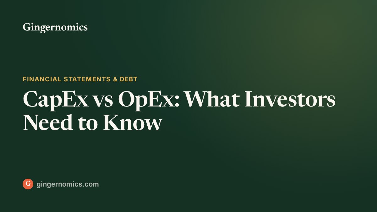 CapEx vs OpEx: What Investors Need to Know