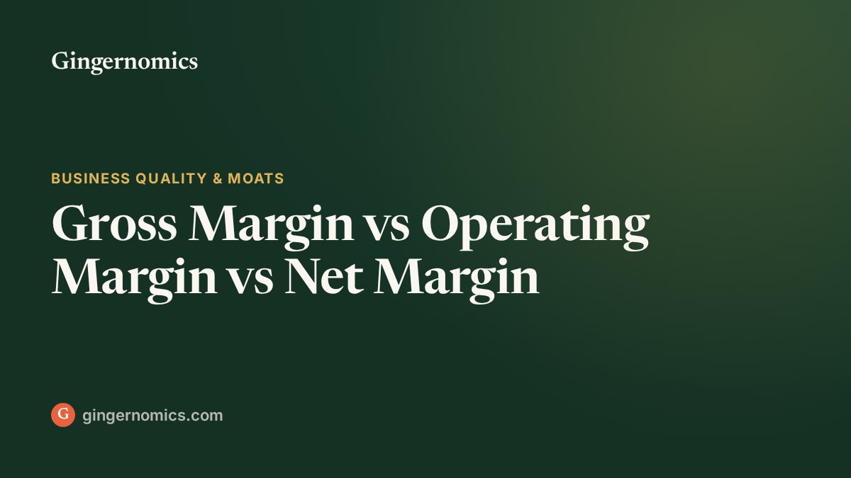 Gross Margin vs Operating Margin vs Net Margin
