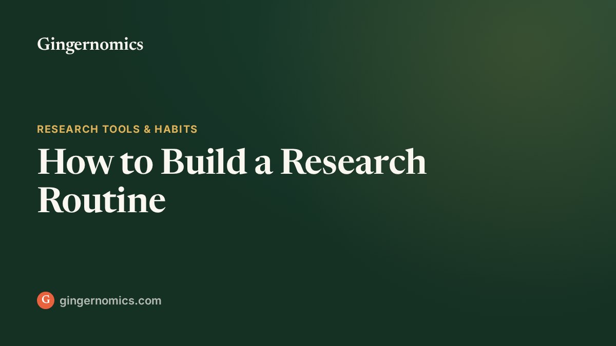 How to Build a Research Routine