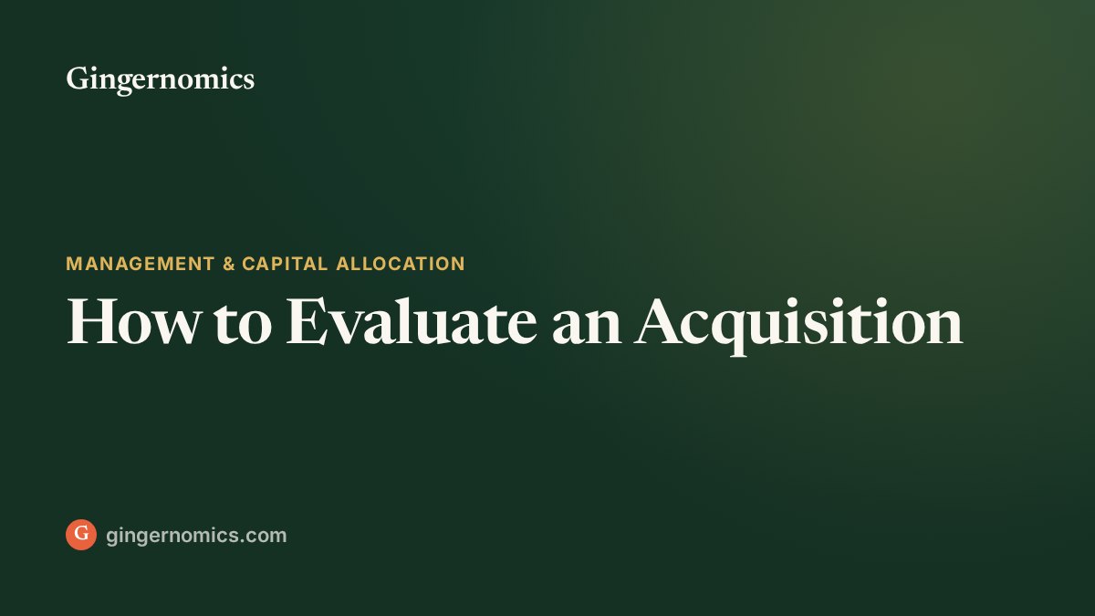 How to Evaluate an Acquisition