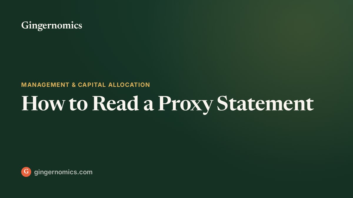 How to Read a Proxy Statement