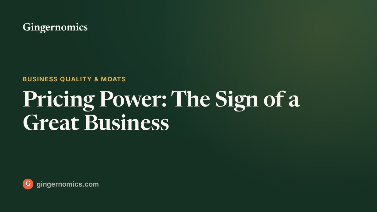 Pricing Power: The Sign of a Great Business