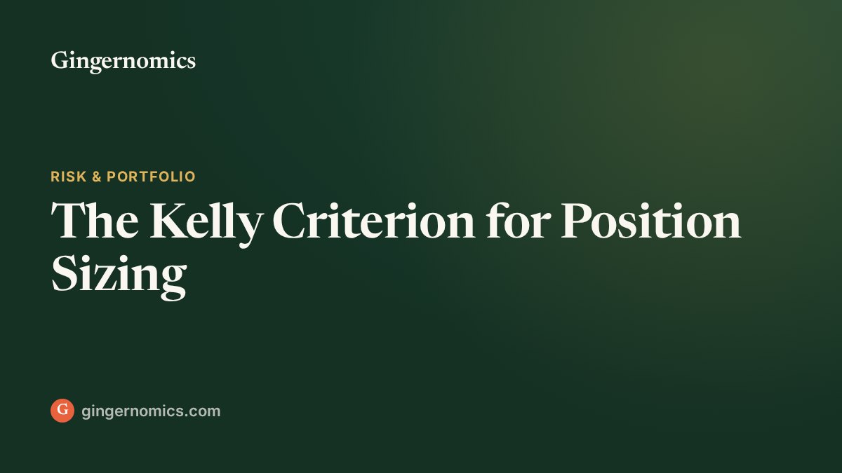 The Kelly Criterion for Position Sizing